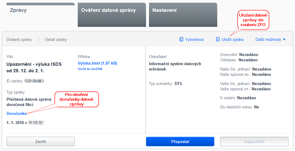 Datov Zpr va Datov Schr nky